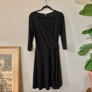 A.P.N.Y. Little Black Dress LBD Faux Wrap Dress- Size M (EUC)
